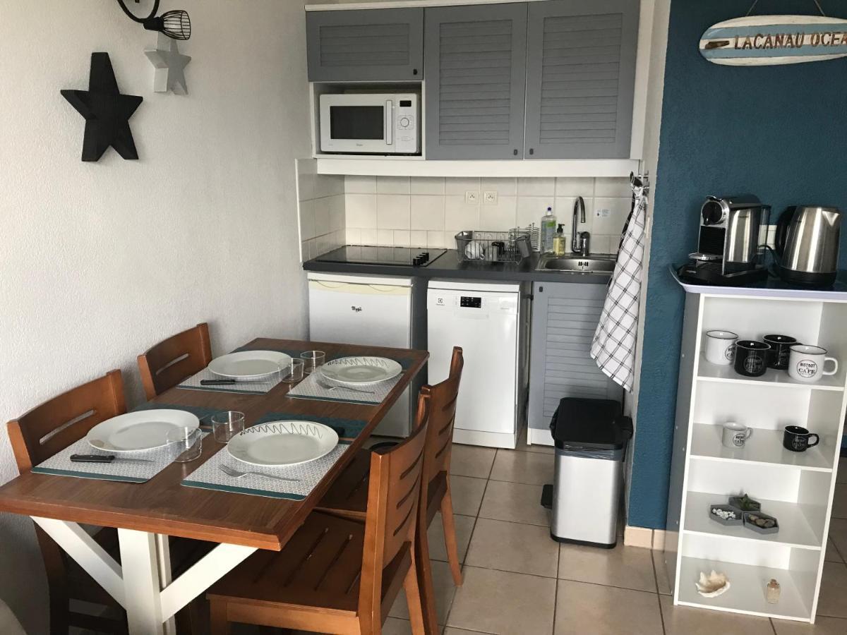 Cosy T2 Front De Mer Piscine Parking Terrasse لاكانو المظهر الخارجي الصورة